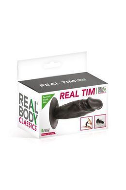 Фалоімітатор Real Body &mdash; Real Tim Black, TPE, діаметр 3,4 см SO3722 фото