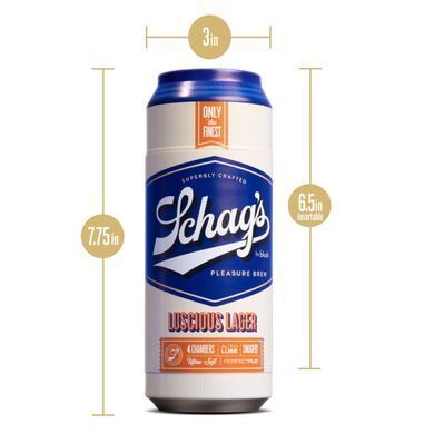 Мастурбатор &ndash; банка пива Blush Schag's Luscious Lager Masturbator Frosted, самозмащуваний, вакуум SO8840 фото