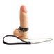 Кільце для пеніса Penis Ring із шипами та повідцем, натуральна шкіра SO5152 фото 1
