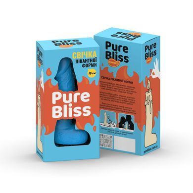 Свічка у вигляді члена Pure Bliss MINI Blue 15 см SX1698 фото