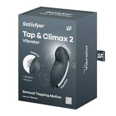 Вібростимулятор-пульсатор Satisfyer Tap & Climax 2 Grey, ефект постукування пальцем SX2184 фото