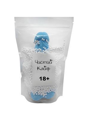 Мило у формі пеніса Чистий Кайф Blue size XL, крафтове мило-член, натуральне SO2763 фото