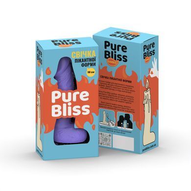 Свічка у вигляді члена Pure Bliss BIG Violet 18 см SX1655 фото