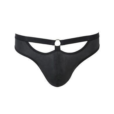 Чоловічі сліпи з вирізами Passion 041 SLIP JOE L/XL Black, екошкіра, відкриті сідниці SO7594 фото