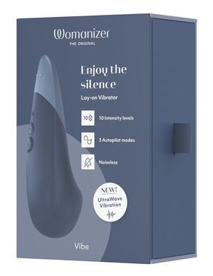Мінівібратор Womanizer Vibe Dark Blue, 3 авторежими + 10 рівнів інтенсивності SX2145 фото