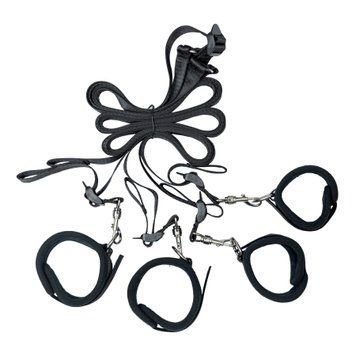 Розтяжка на ліжко Punishment - 5-Piece Bed Restraint Kit - Black SX2229 фото