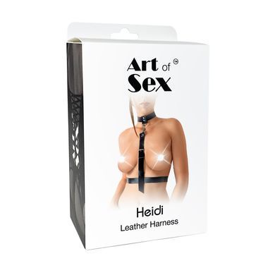 Сексуальна портупея із натуральної шкіри Art of Sex - Heidi, розмір XS-2XL, колір чорный SO7765 фото