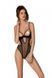 Еротичне боді Passion MARINA BODY, S/M, black, з відкритими чашками SO9718 фото 1