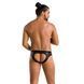 Чоловічі сліпи з вирізами Passion 041 SLIP JOE S/M, Black екошкіра, відкриті сідниці SO7595 фото 4