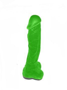 Мило у формі пеніса Чистий Кайф Green size XL, крафтове мило-член, натуральне SO2765 фото