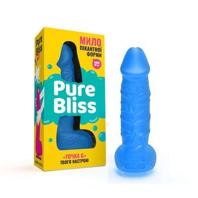Мило у формі пеніса Pure Bliss MINI Dark Blue, крафтове мило-член, натуральне SO6361 фото