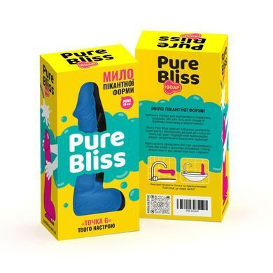 Мило у формі пеніса Pure Bliss MINI Dark Blue, крафтове мило-член, натуральне SO6361 фото