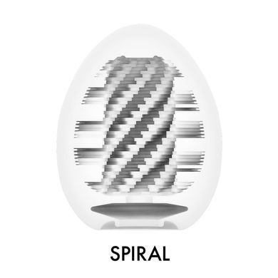 Мастурбатор-яйце Tenga Egg Spiral, щільний TPE, пробник лубриканту 5 мл SO9798 фото