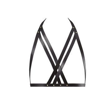 Портупея Bijoux Indiscrets MAZE &mdash; Halter Bra Harness Black SO2683 фото