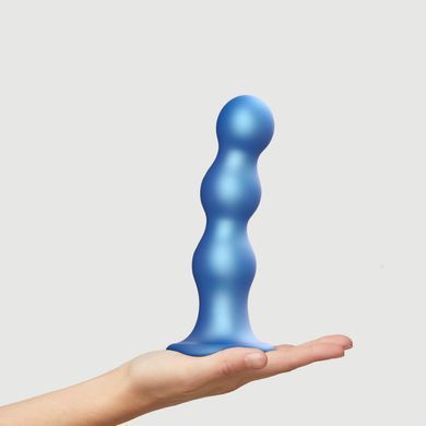 Насадка для страпона Strap-On-Me Dildo Plug Balls Blue Metallic XL SO8997 фото