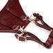 Шкіряні трусики для вібратора Liebe Seele Wine Red Forced Orgasm Strop, повністю регульовані SO9465 фото 5
