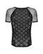 Чоловіча напівпрозора футболка з орнаментом Obsessive T102 T-shirt S/M/L, чорна SO7310 фото 5