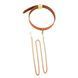 Нашийник з повідцем LOCKINK Tied Collar with Leash Set, коричневий, ланцюг зі шкіряною петлею та карабіном SX0828 фото 4