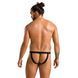 Чоловічі сліпи на шнурівці Passion 044 SLIP BEN XXL/XXXL Black, екошкіра, люверси SO7605 фото 4