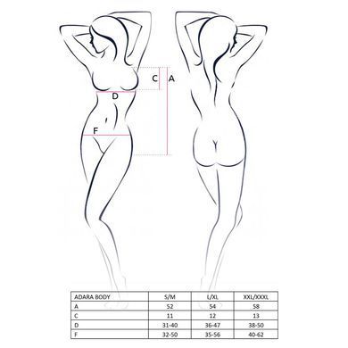 Боді монокіні Passion ADARA BODY L/XL, red EL10104 фото