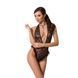 Боді монокіні з глибоким декольте Passion OTAVIA BODY L/XL, black EL15701 фото 1
