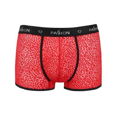 Чоловічі прозорі боксери Passion 046 SHORT PARKER L/XL Red, сітка, під леопард SO7609 фото