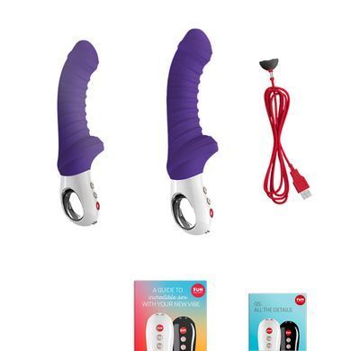 Вібратор для точки G Fun Factory TIGER violet, ребристий, підходить для анальної стимуляції SX0940 фото