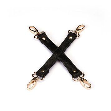Хрестовина для фіксації Liebe Seele Boudoir Amor Pink Hogtie Black, на карабінах SX1671 фото