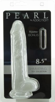 Фалоімітатор ADDICTION Pearl 8.5" Dildo with Balls, віброкуля в подарунок SX3157 фото