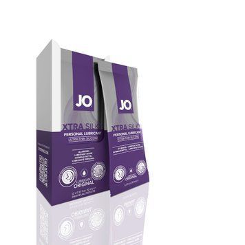 Набір лубрикантів Foil Display Box &ndash; JO Xtra Silky Silicone &ndash; 12 &times; 10ml SO6764 фото