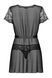 Пеньюар Obsessive Alluria peignoir & thong, L/XL, прозорий, з мереживом, пояс, трусики в комплекті SX1125 фото 4