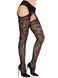 Колготки Leg Avenue Cross Hatch Floral Lace Suspender Hose One Size SX2750 фото 3