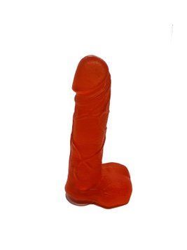 Мило у формі пеніса Чистий Кайф Red size M, крафтове мило-член, натуральне SO2637 фото
