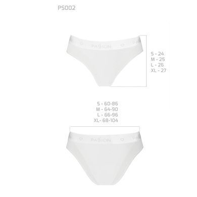 Трусики з прозорою вставкою Passion PS002 PANTIES M, white SO4196 фото