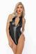 Боді з мокрим ефектом Noir Handmade F294 Powerwetlook bodysuit with front zipper, M SX0196 фото 5