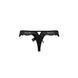Мереживні трусики-танга з атласним бантиком Passion NAJA THONG XXL/XXXL, black SO5366 фото 6