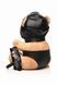 Плюшевий ведмедик HOODED Teddy Bear БДСМ у шкіряному капюшоні з повідцем, 23x16x12 см SO9815 фото 3