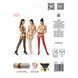 Еротичні колготки-бодістокінги Passion S025 One Size, White, імітація ажурних панчішок з пояском PSS025W фото 5