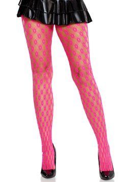 Колготки Leg Avenue Eyelet Net Tights Neon Pink One Size SX2755 фото