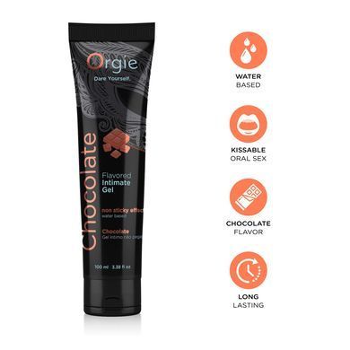 Лубрикант на водній основі Orgie Lube Tube Chocolate, 100 мл, зі смаком та ароматом шоколаду SX1512 фото