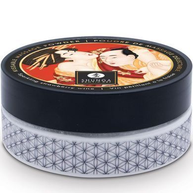 Смачна пудра для оральних пестощів Shunga Body Powder Sparkling Strawberry Wine, 75 г, аромат полуниці SX0590 фото