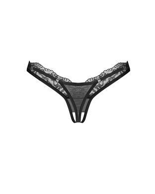 Трусики Obsessive Arrowel Black crotchless thongs L/XL SX2583 фото