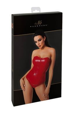 Корсет Noir Handmade F355 Red powerwetlook corset - S SX2025 фото