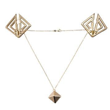 Затискачі для сосків з важкою підвіскою LOCKINK Adjustable Nipple Clamps with Heavy Pendant, під золото SX0846 фото