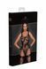 Боді Noir Handmade F242 Tulle body with patterned flock embroidery, L SX0153 фото 7