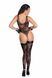 Боді Noir Handmade F242 Tulle body with patterned flock embroidery, L SX0153 фото 2