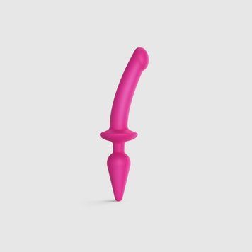 Анальна пробка з дилдо 2в1 Strap-On-Me SWITCH PLUG-IN DILDO Fuchsia L, діаметр 4,5/3,4 см SO6829 фото