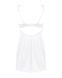 Сорочка Obsessive Amor Blanco underwire chemise & thong, S/M, біла, мереживний ліф, стрінги в наборі SX1126 фото 4