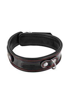 Нашийник із натуральної шкіри Fetish Tentation Premium Patent leather choker, кріпильне кільце SX1094 фото