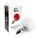 Металева анальна пробка М Art of Sex - Metal Butt plug Rabbit Tail White, діаметр 3,4 см SO6962 фото 3